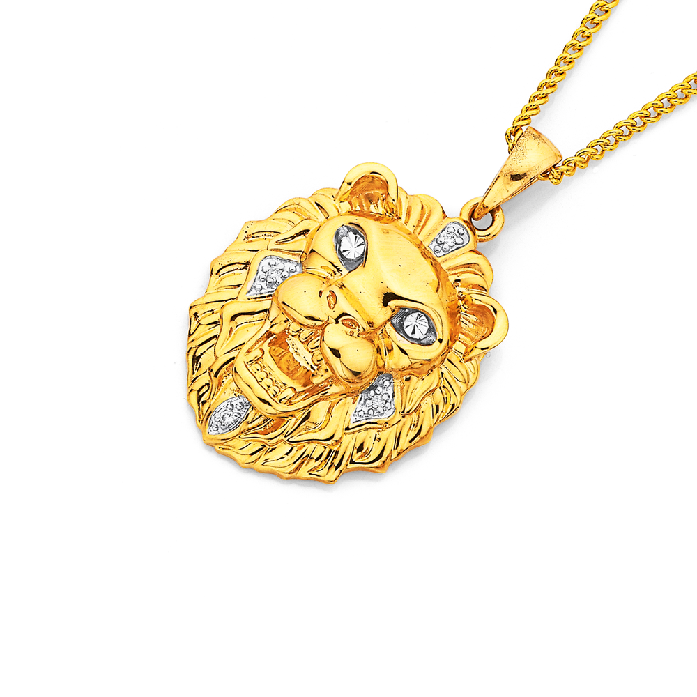 Lion shop necklace mens
