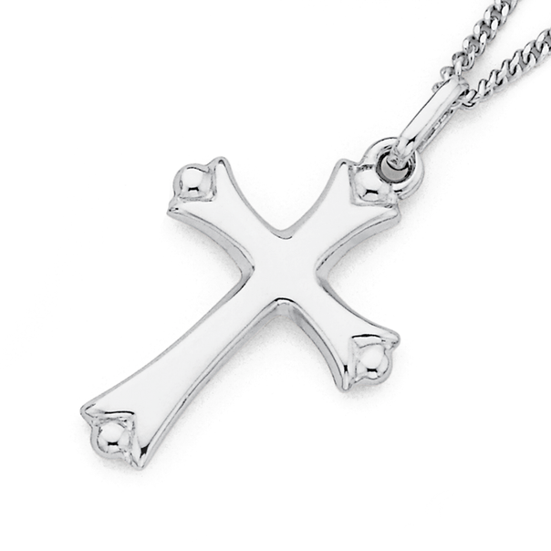 White gold celtic cross pendant Clearance