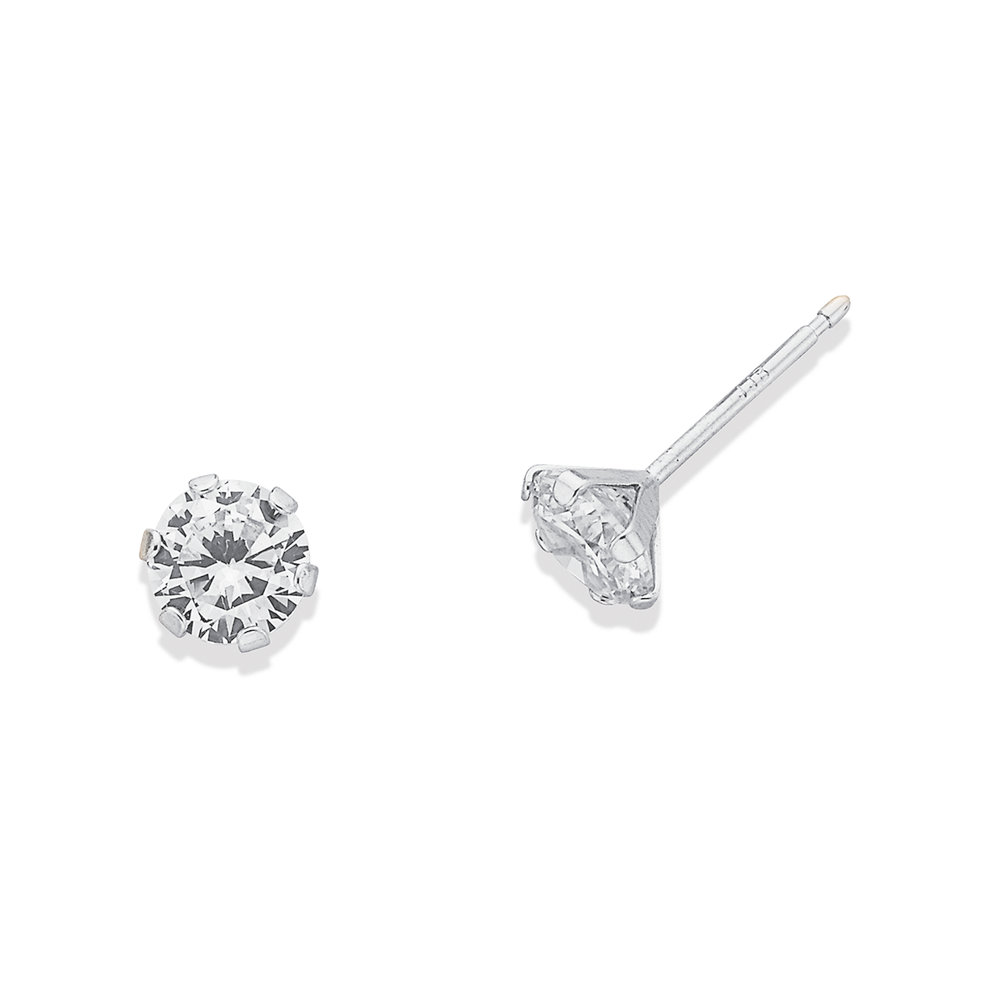 Cubic zirconia shop studs white gold