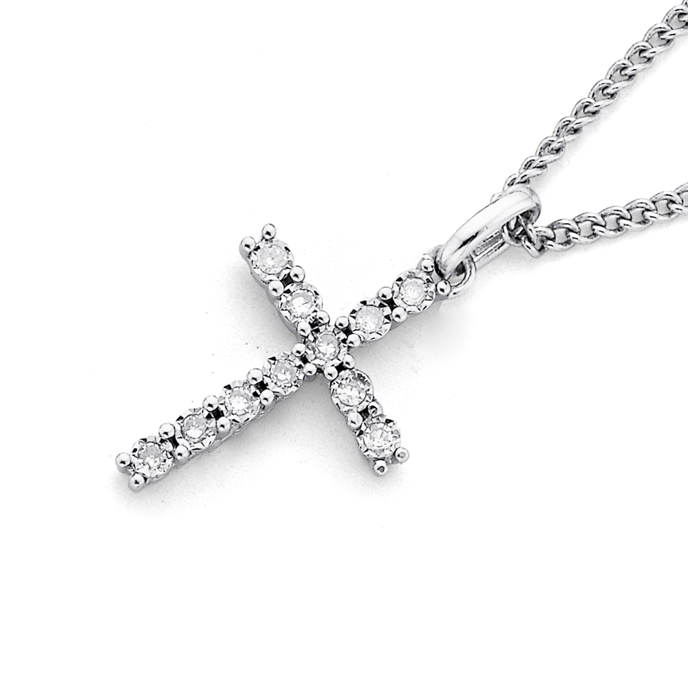 14k Yellow Gold Diamond Cross 0.5 Ctw pendant with beautiful rope desi –  Avianne Jewelers