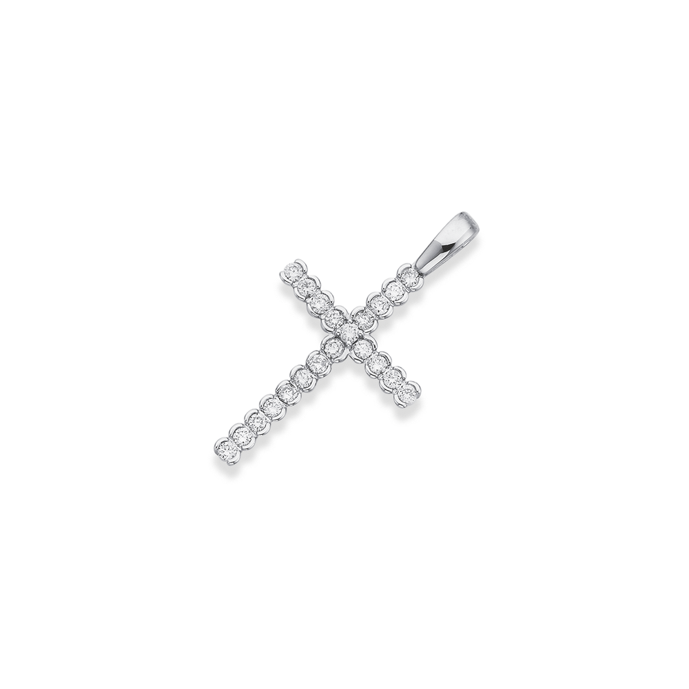 Round Diamond Crosses in 14k gold (DP-1091)