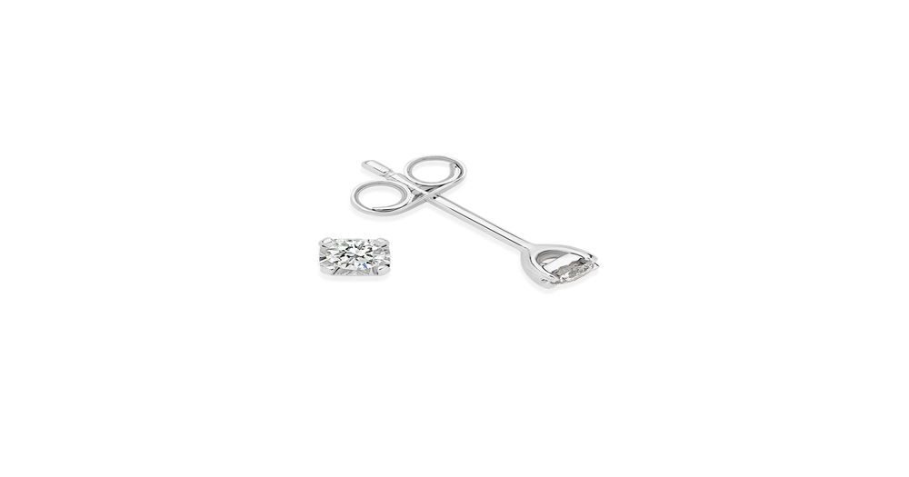 White gold earrings prouds Clearance
