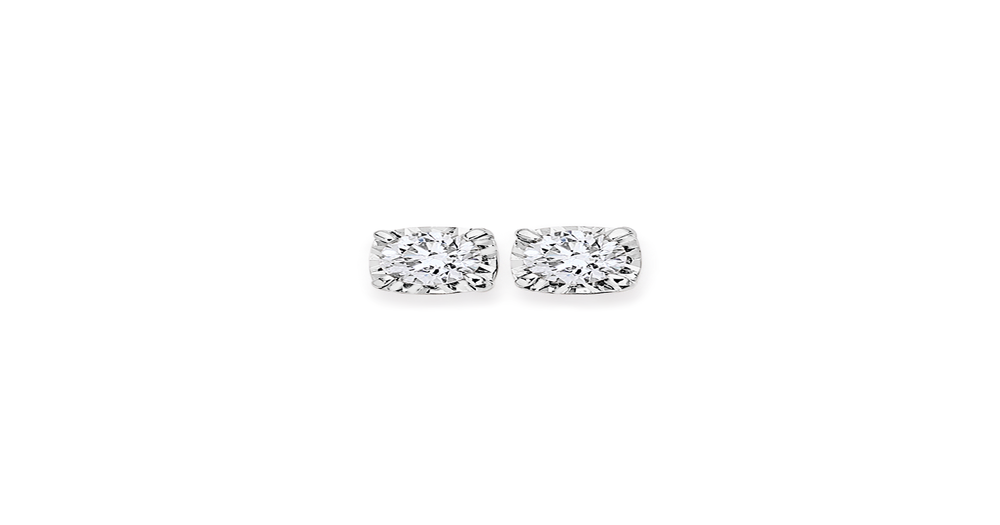 9ct White Gold Diamond Stud Earrings | Prouds