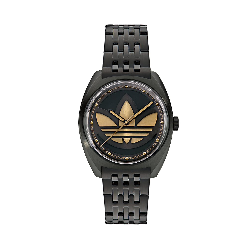 Adidas black and gold watch sale