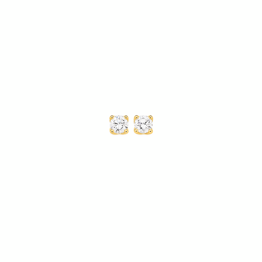 Alora 10ct Gold 1/3 Carat TW Lab Grown Diamond Solitaire Stud Earrings