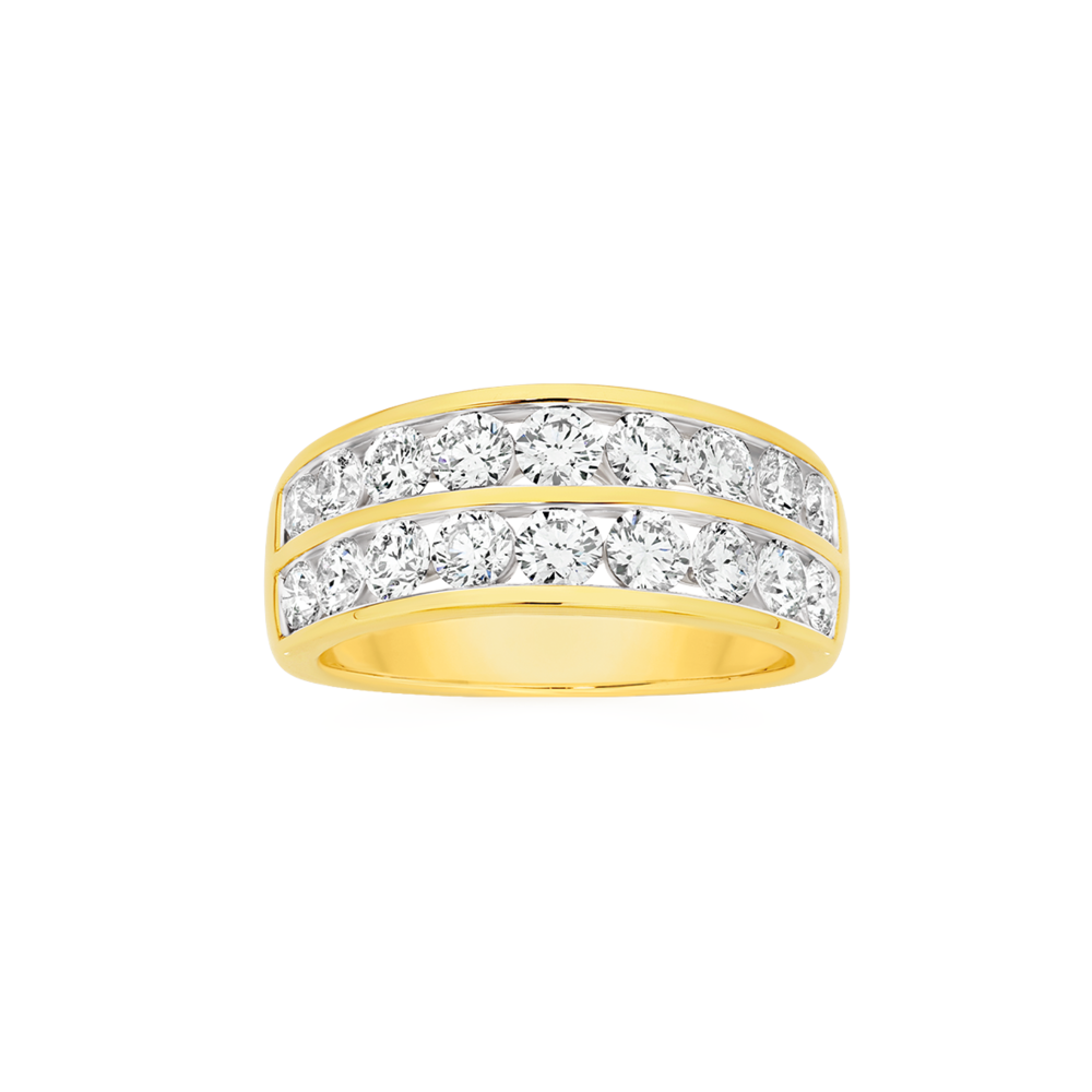 18ct Gold Diamond Princess Cut Bridal Set Prouds
