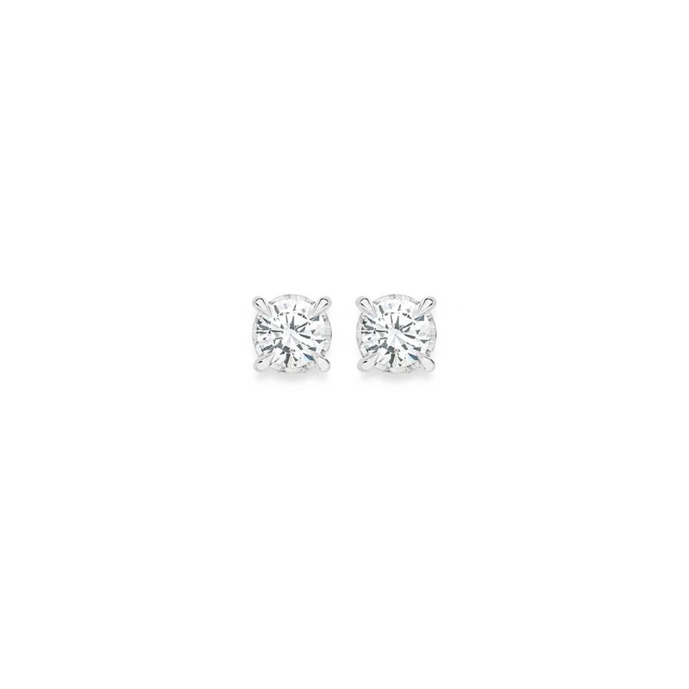 Alora 10ct Gold 3/4 Carat TW Lab Grown Diamond Stud Earrings