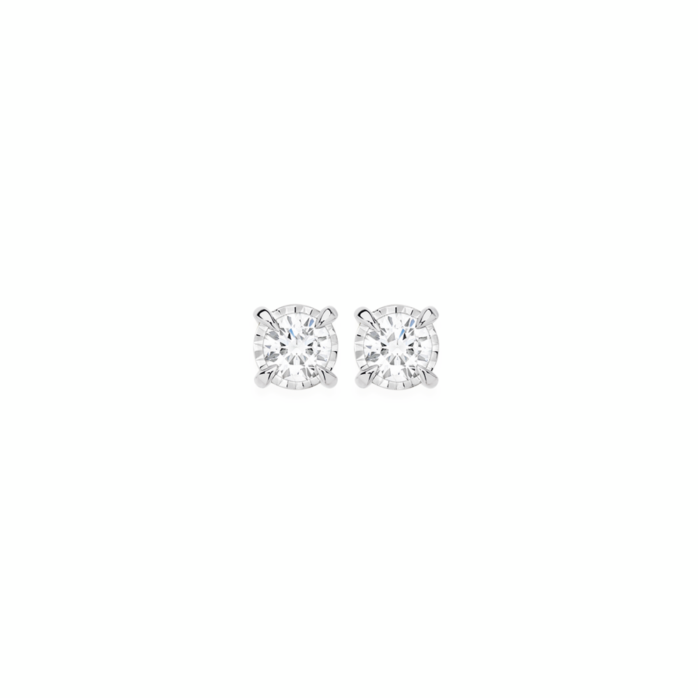Alora 10ct Two Tone Gold 1/2 Carat TW Lab Grown Diamond Stud Earrings