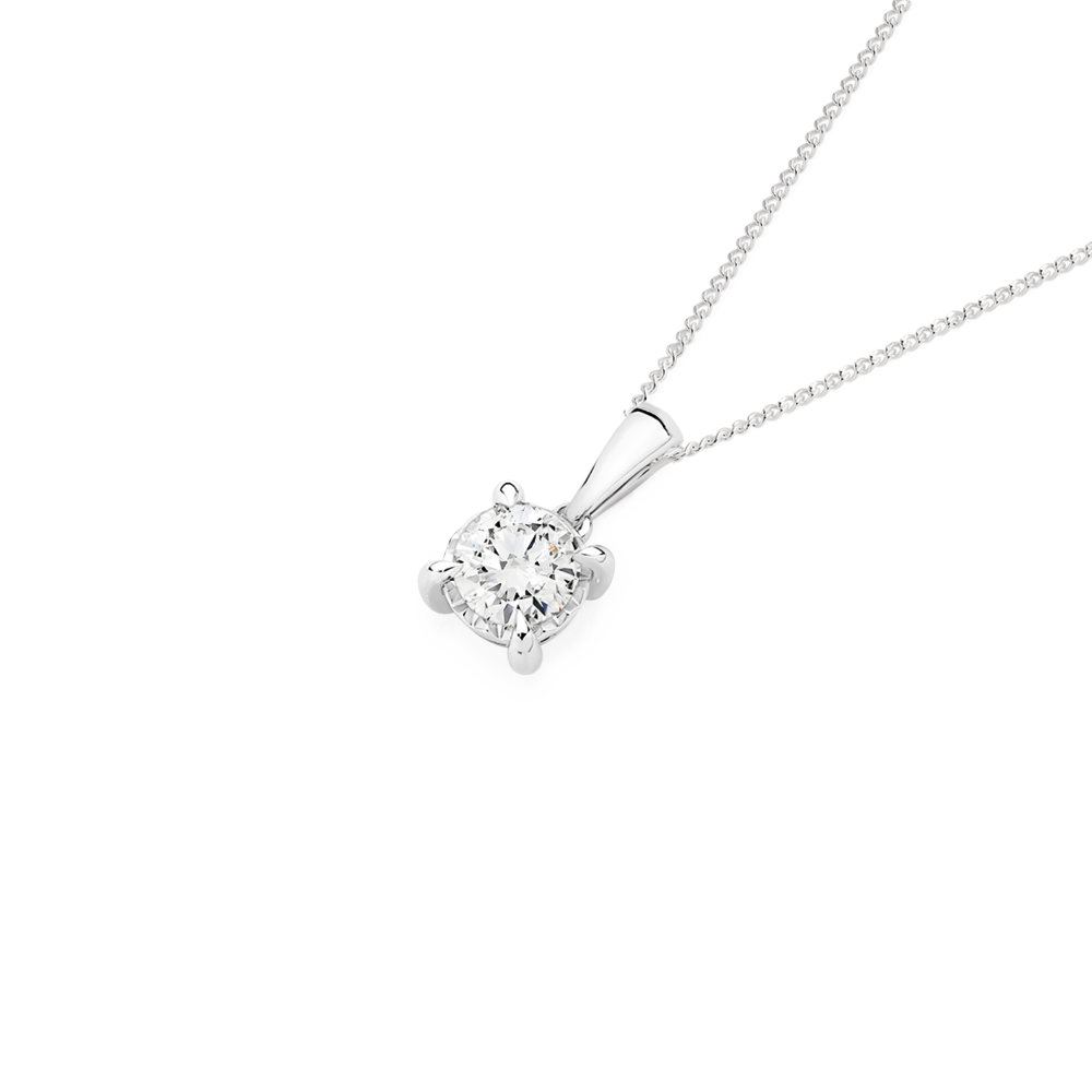 Diamond Pendant Jewellery Box Australia Prouds 9ct Gold Diamond