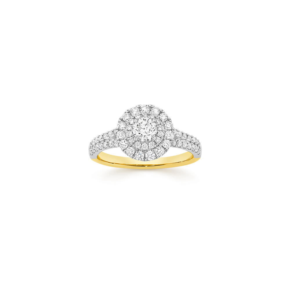 Alora 14ct Gold 1 Carat TW Lab Grown Diamond Cluster Ring