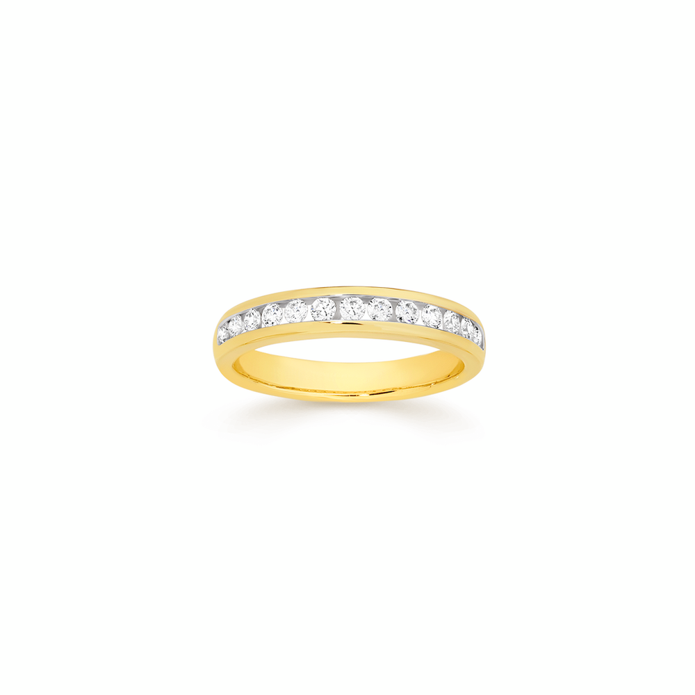 Alora 14ct Gold Lab Grown Diamond Channel Set Band