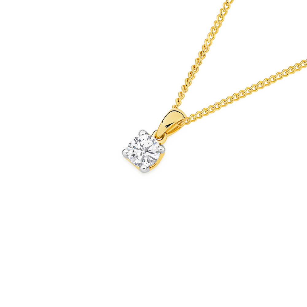 Alora 9ct Gold 1/2 Carat Solitaire Lab Grown Diamond Pendant