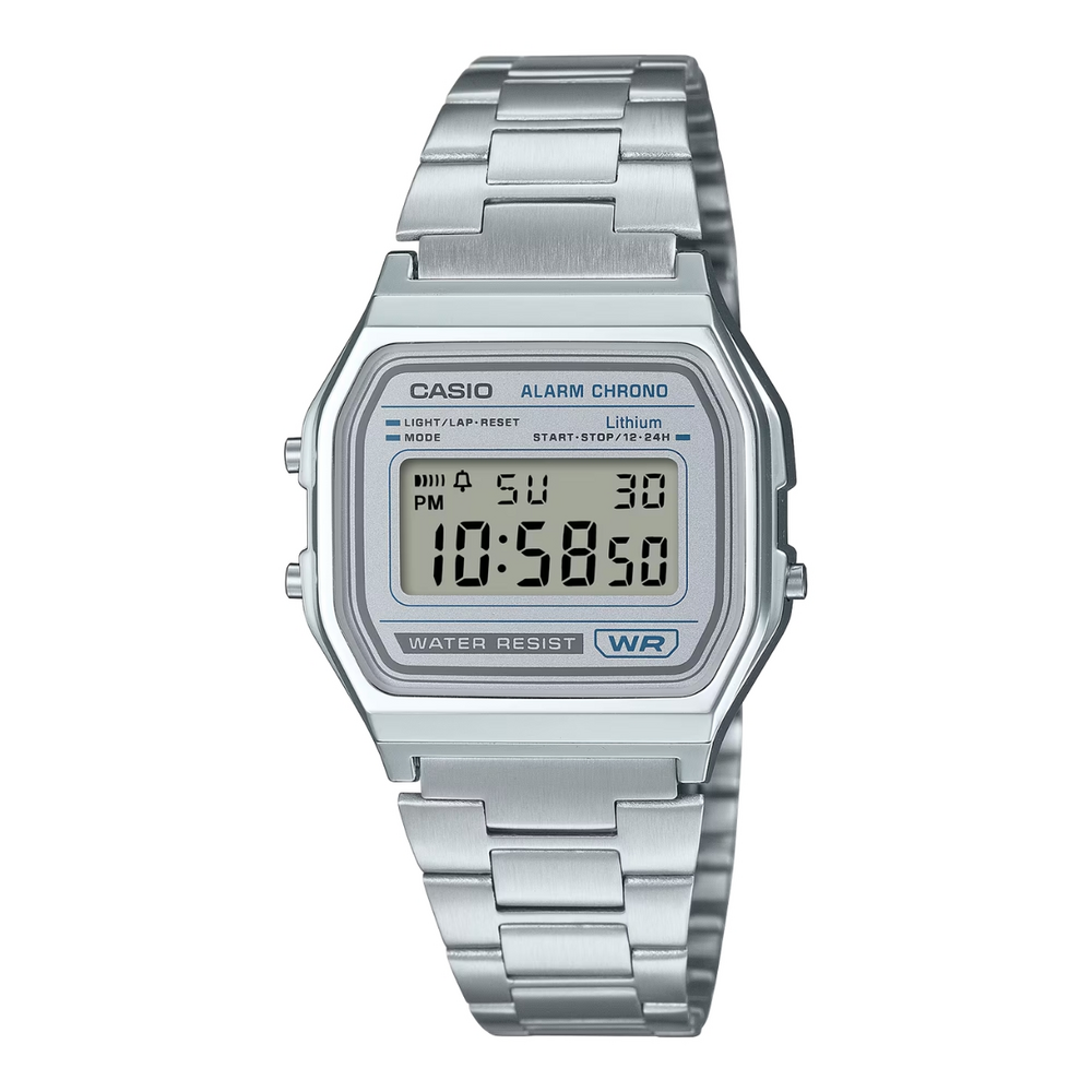 Casio Vintage A158wea-7d Digital in Silver | Prouds