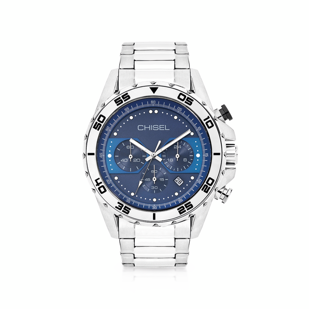 Chisel Men's Aero Chronograph Watch in Silver | Prouds