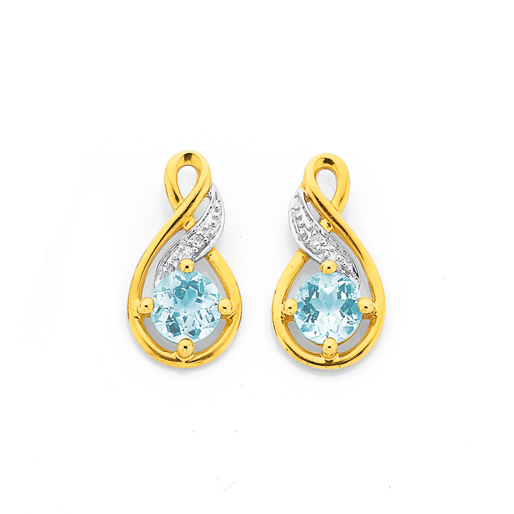 Aquamarine earrings shop for sale