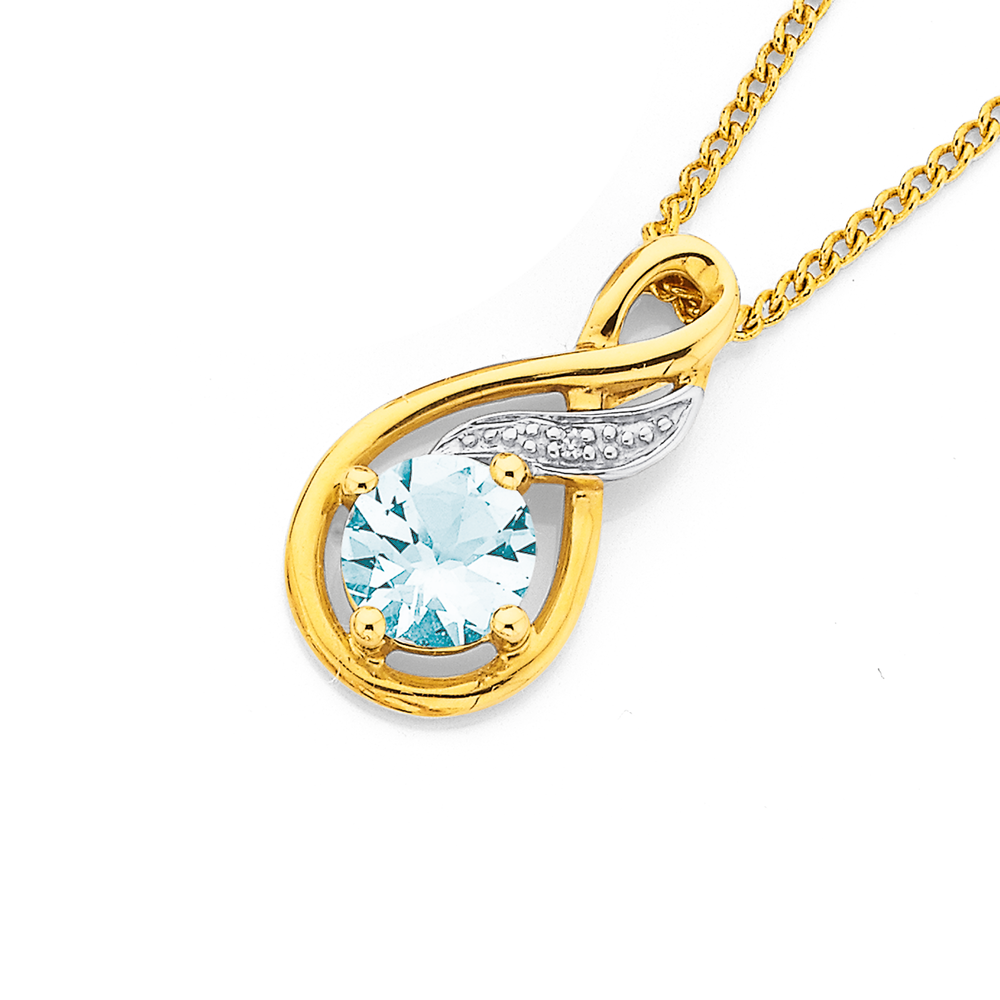NEW Aquamarine Necklace - Free form | H Studio Jewelry