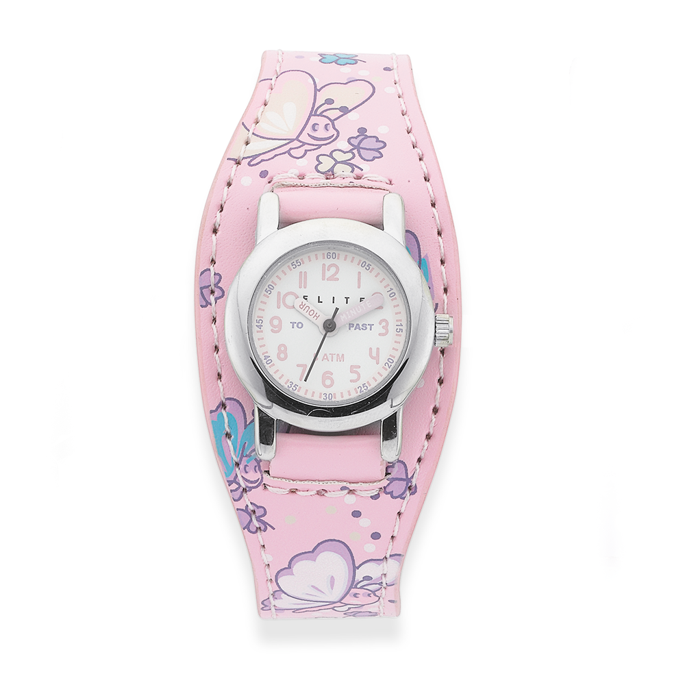 Elite Girls Pink Butterfly Watch Watches Prouds The Jewellers