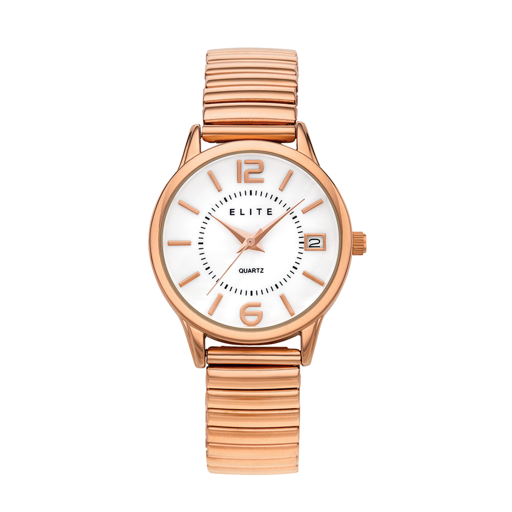 Elite Ladies Rose Tone Watch Watches Prouds The Jewellers