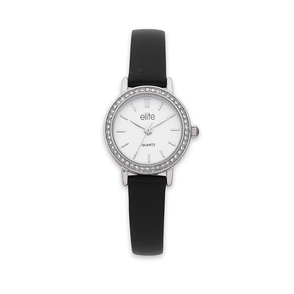 Elite Ladies Silver Tone Watch in Silver Prouds