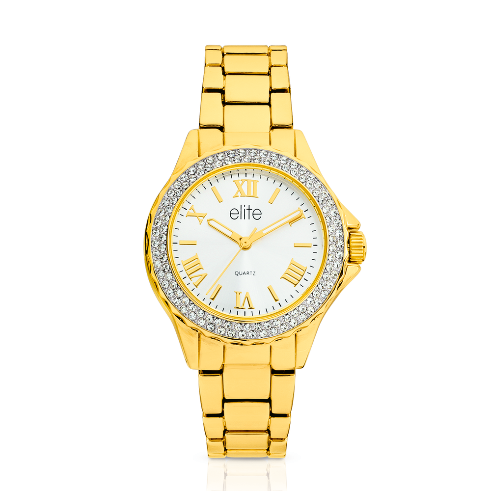 Elite Ladies Watch in Gold Prouds