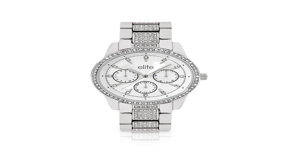 Elite Ladies Watch in Silver Prouds