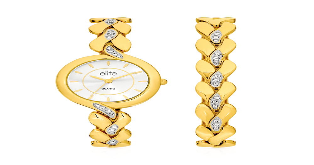 Elite Ladies Watch in Gold Prouds