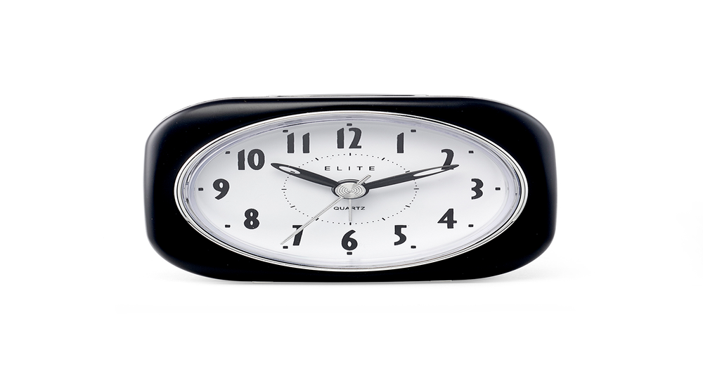 Elite Mini Black Alarm Clock Prouds