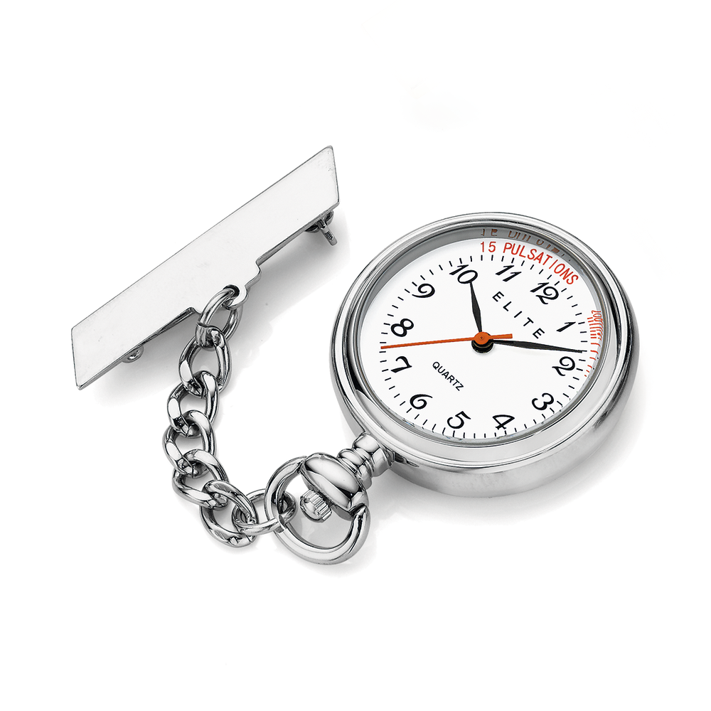 Silver nurses fob watch discount