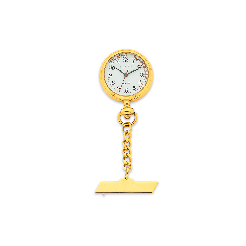 Elite Nurses Watch in Gold Prouds