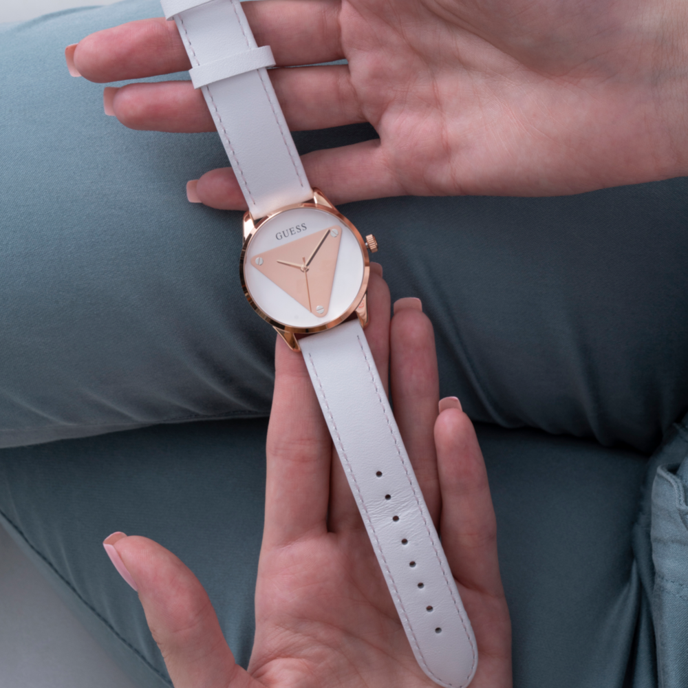 guess triangle logo watch