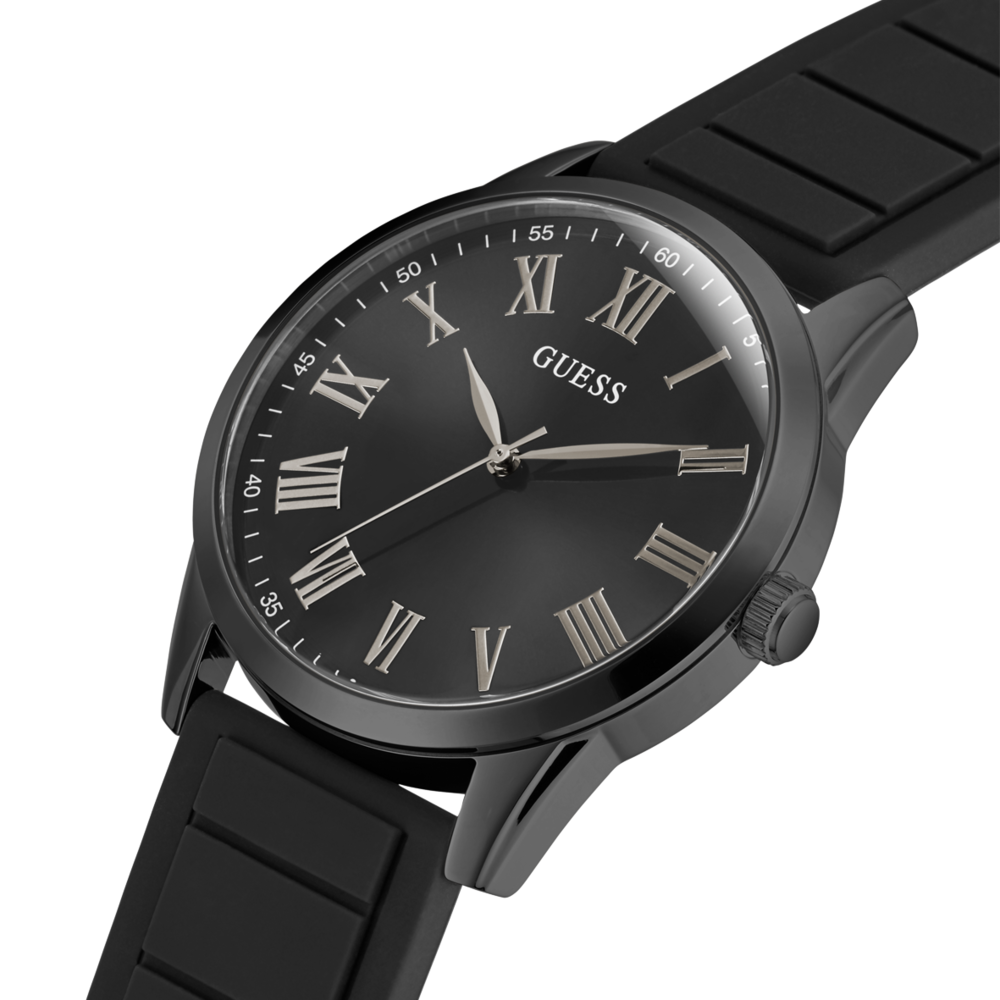 guess black watch mens