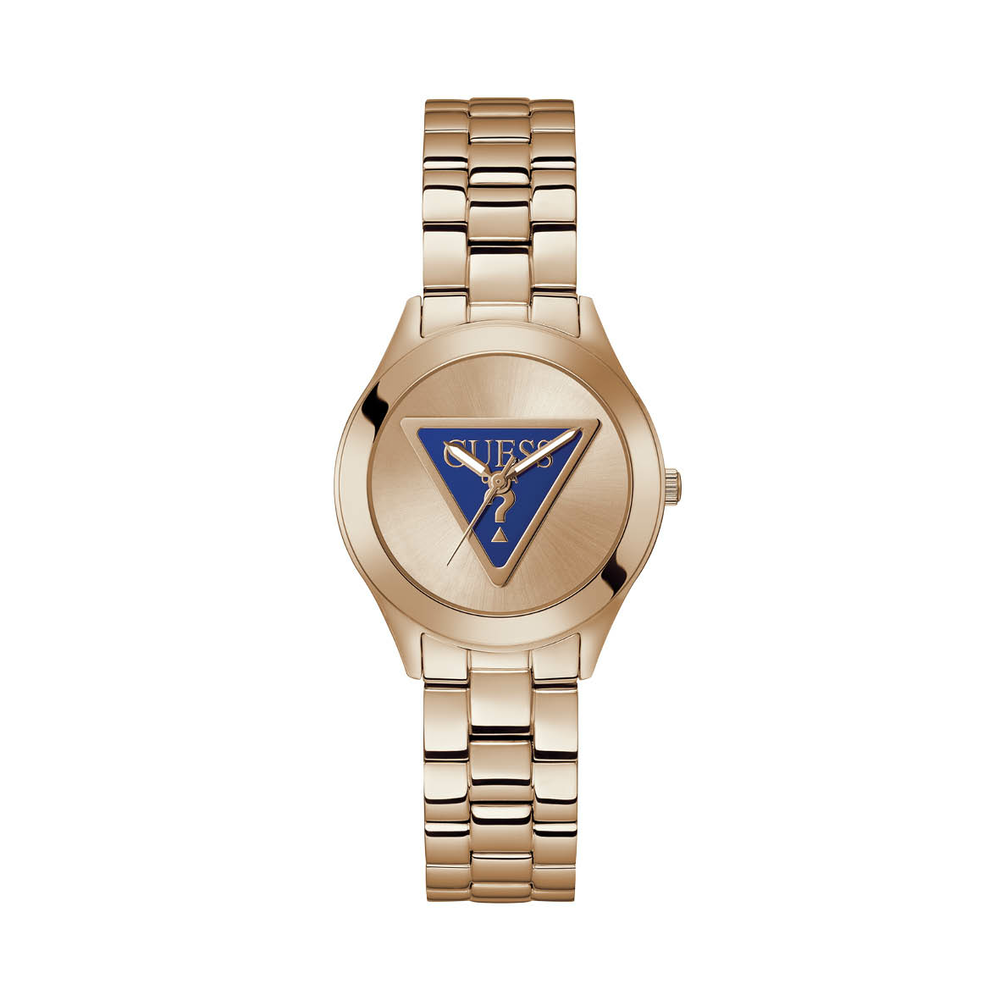 Guess Tri Plaque Ladies Watch in Rose Prouds