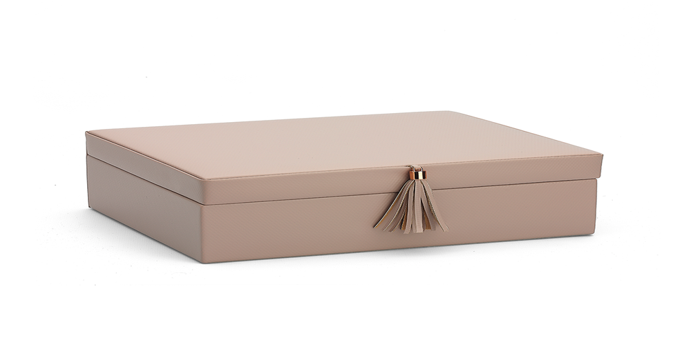 Isabella Blush Rose Tone Tassel Large Jewellery Box Prouds