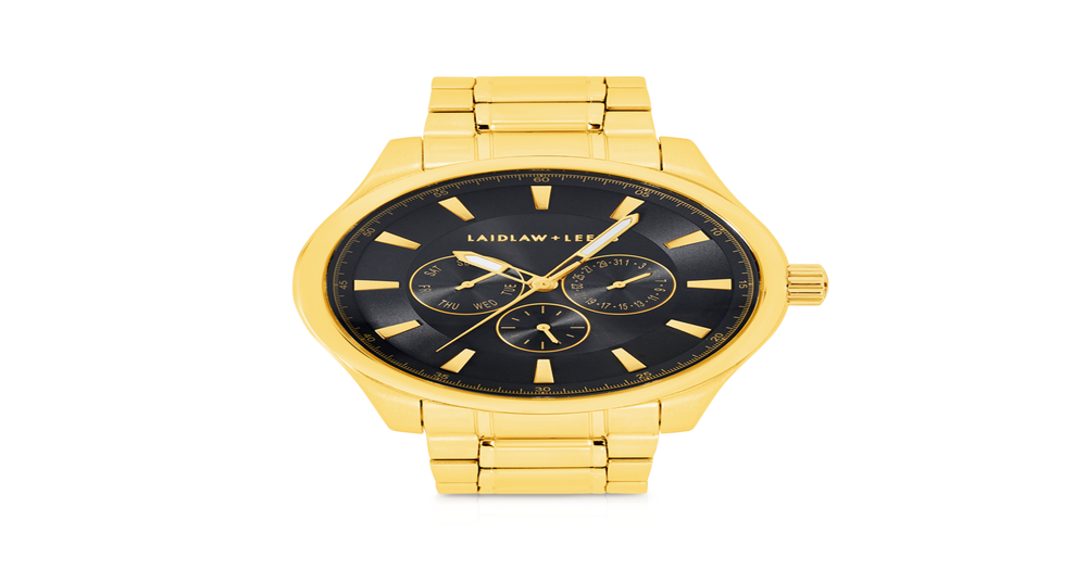 Laidlaw + Leeds Casual Multifunction Watch in Gold Prouds