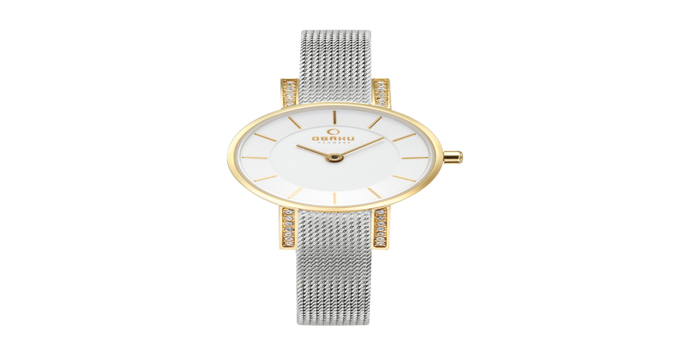 Obaku Lykke Gold Bi Ladies Watch in Silver Prouds