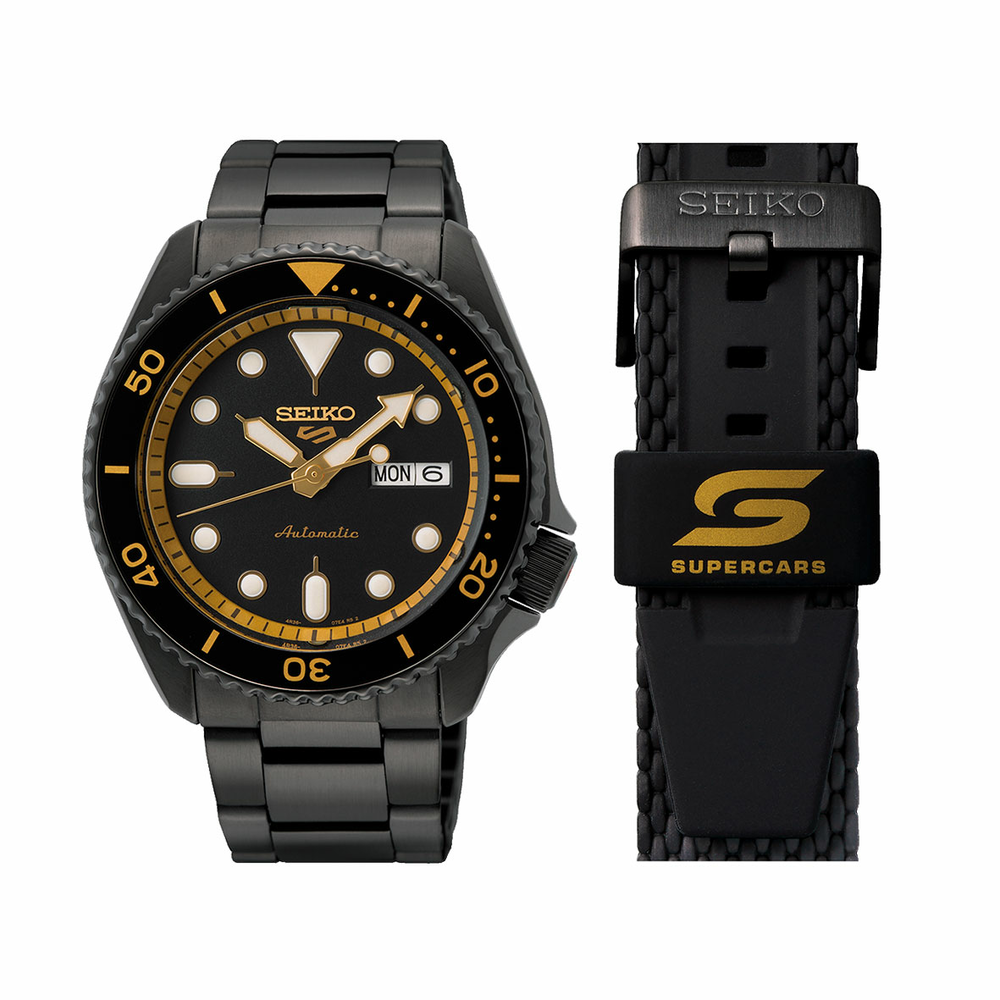 Seiko 5 Sports- 2022 Supercars Limited Edition Watch in Black | Prouds
