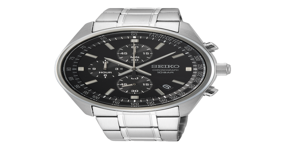 Seiko Men's Chronograph Watch in Silver | Prouds