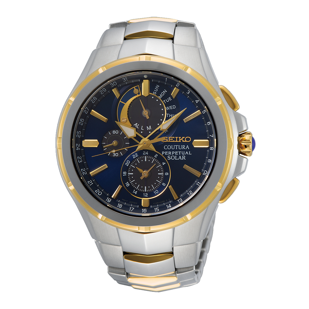 Seiko Men's Coutura Solar Sports Watch in Silver | Prouds