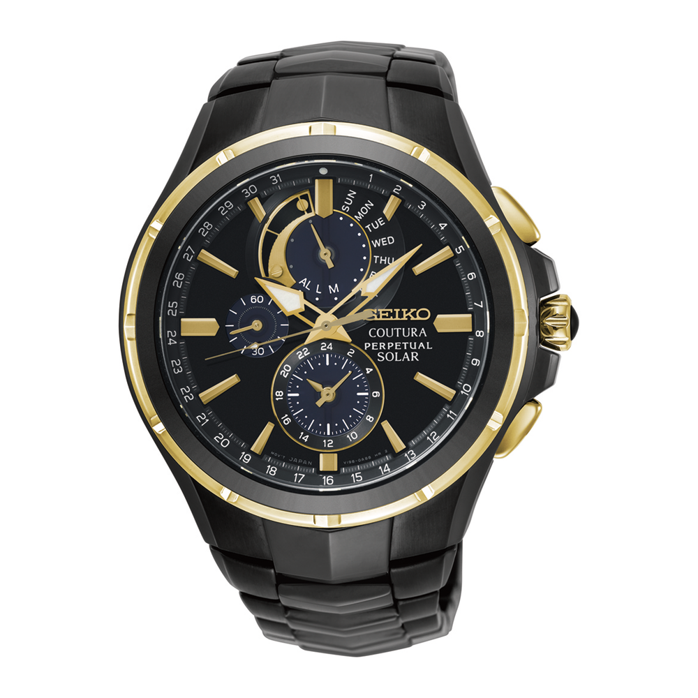 Seiko Men's Coutura Watch in Black | Prouds