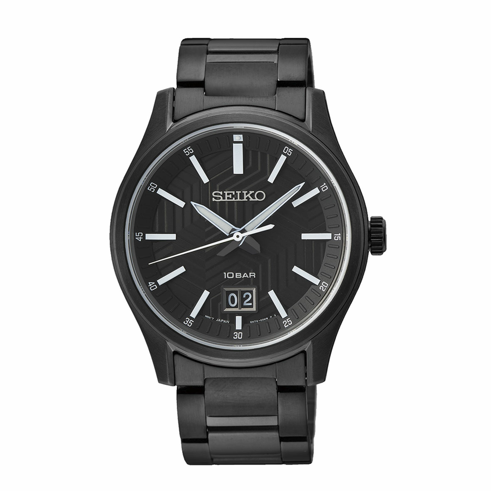 Seiko Men's Watch in Black | Prouds