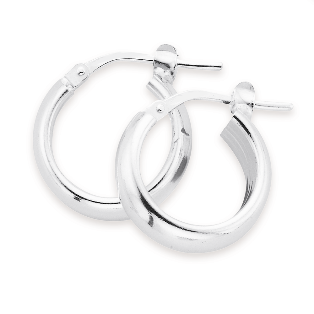 Hammered Silver Hoop Earrings-10mm – Hoops By Hand