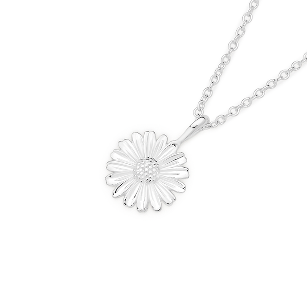 Silver 10mm Sunflower Pendant Prouds