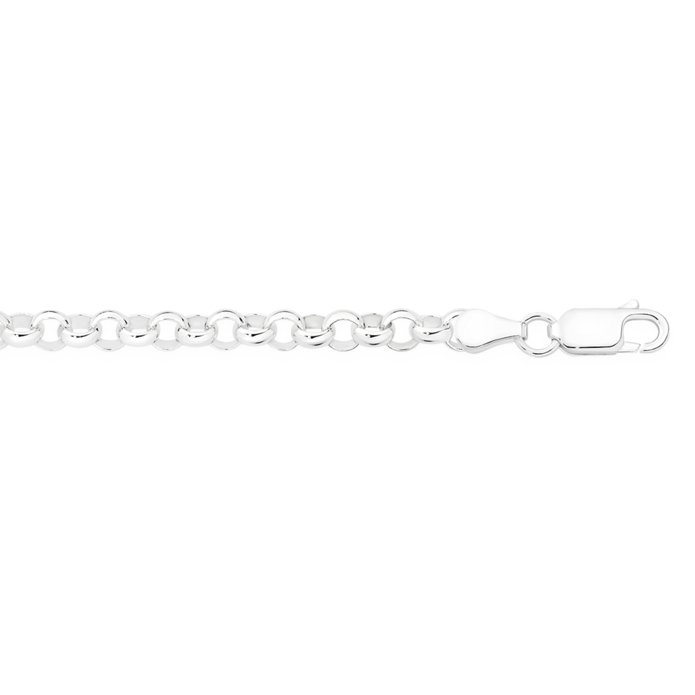 Silver 18cm Solid Belcher Bracelet - Made In Italy