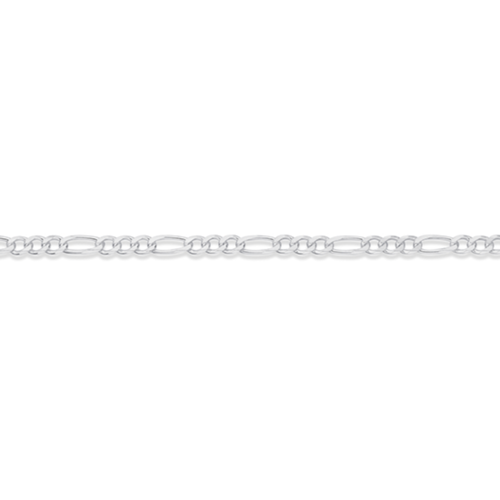 Figaro bracelet white shop gold
