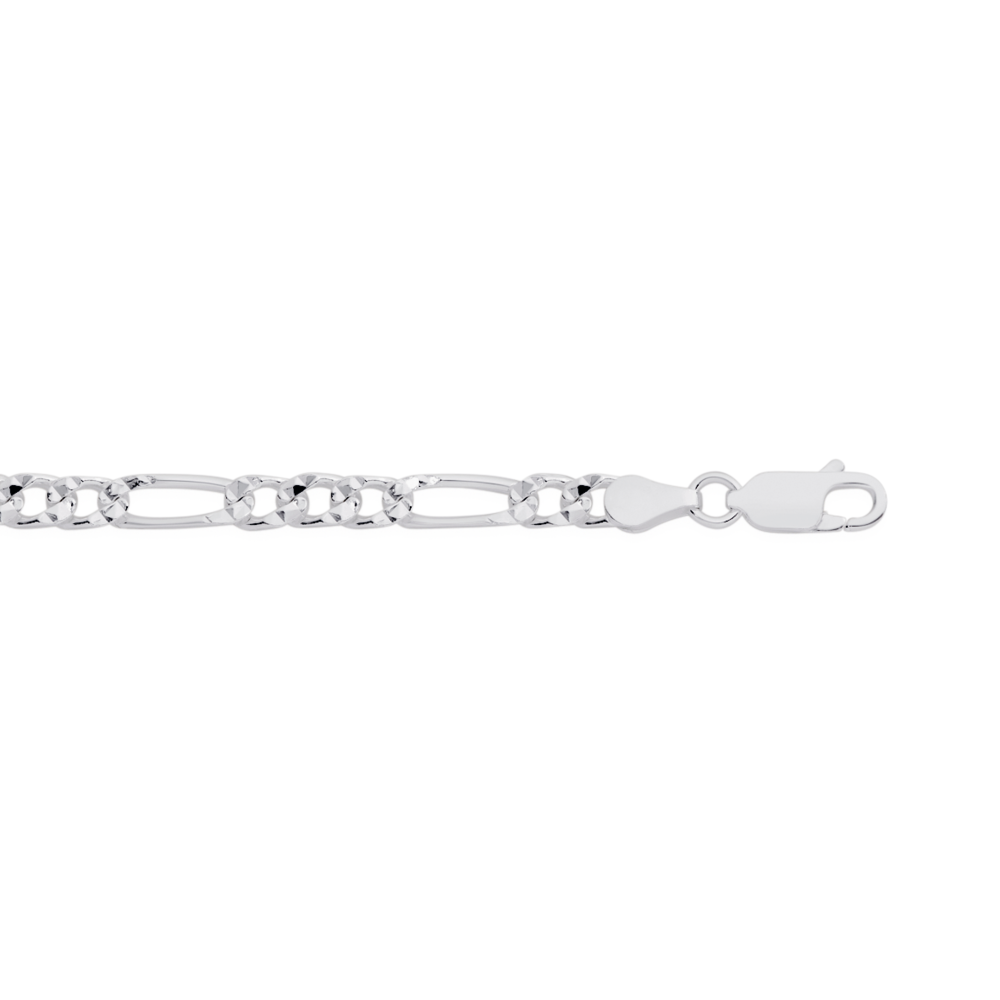 Diamond cut hotsell figaro bracelet