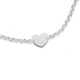Silver 19cm Heart Tag Belcher Bracelet