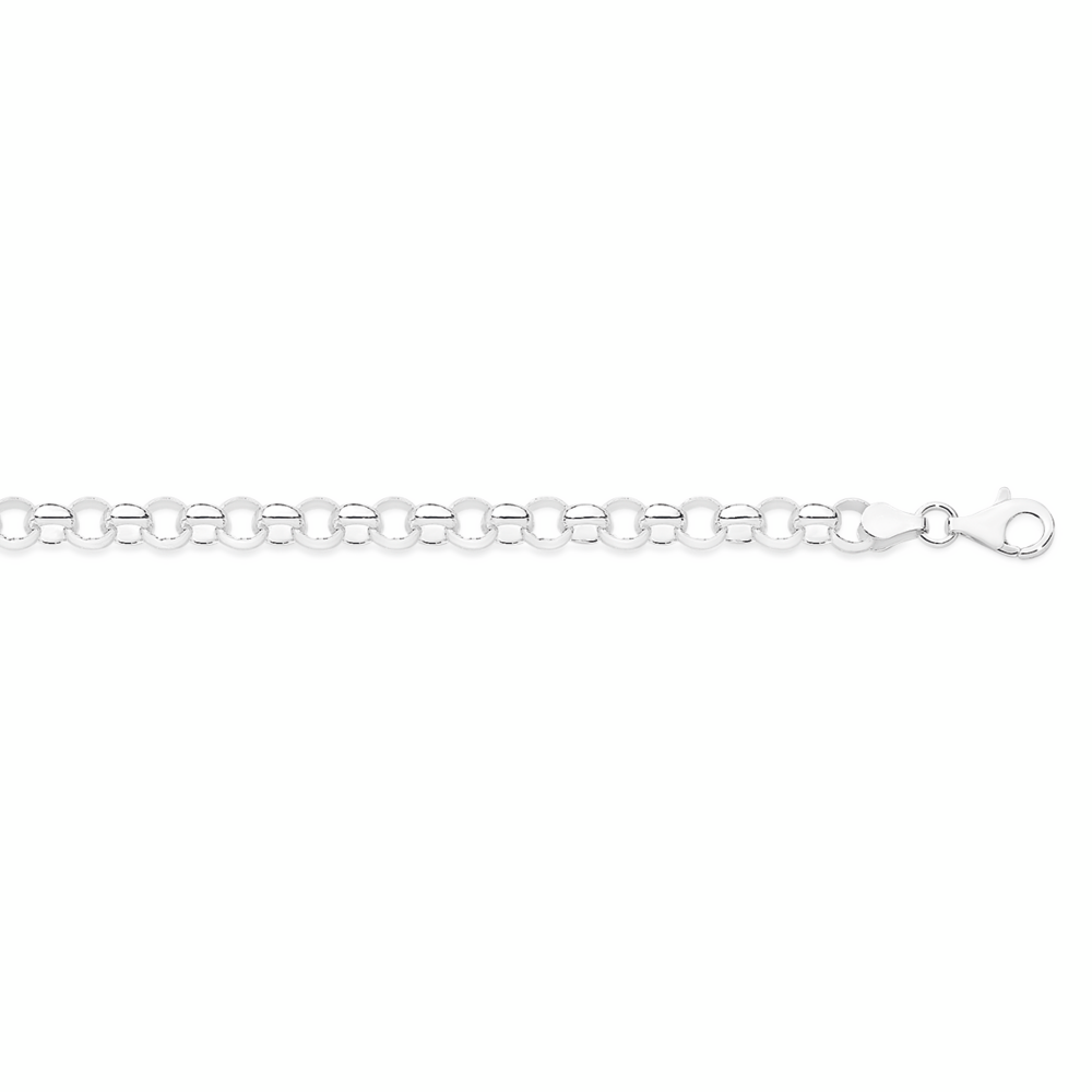 Silver 19cm Solid Belcher Bracelet
