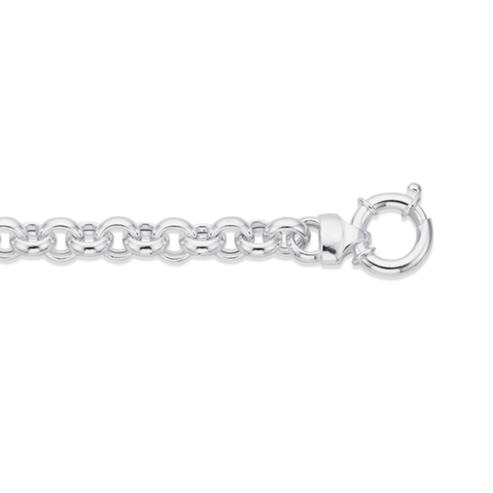 Sterling Silver 20cm Round Belcher Bracelet | Pascoes