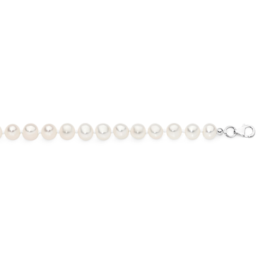 Silver 6mm Rice F/W Pearl Bracelet