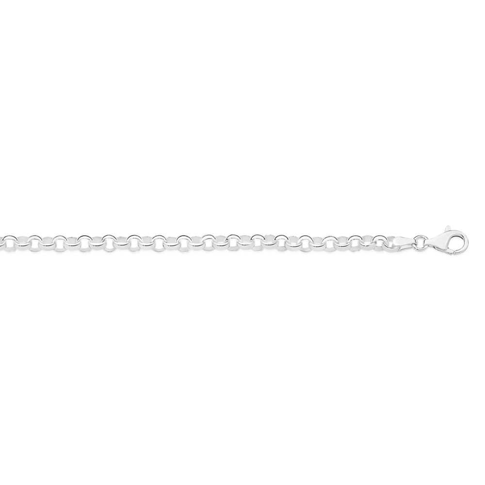 Silver 20cm Solid Belcher Bracelet